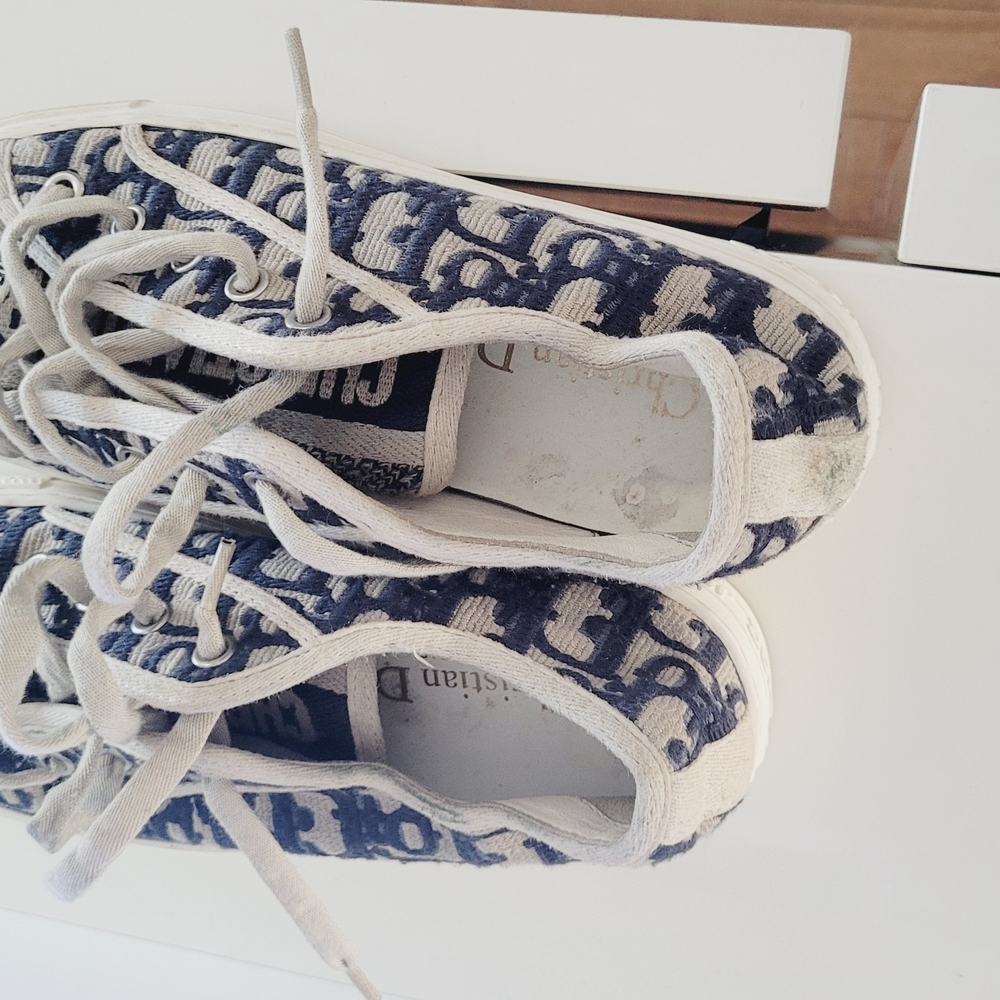 Dior Blue and White Sneakers